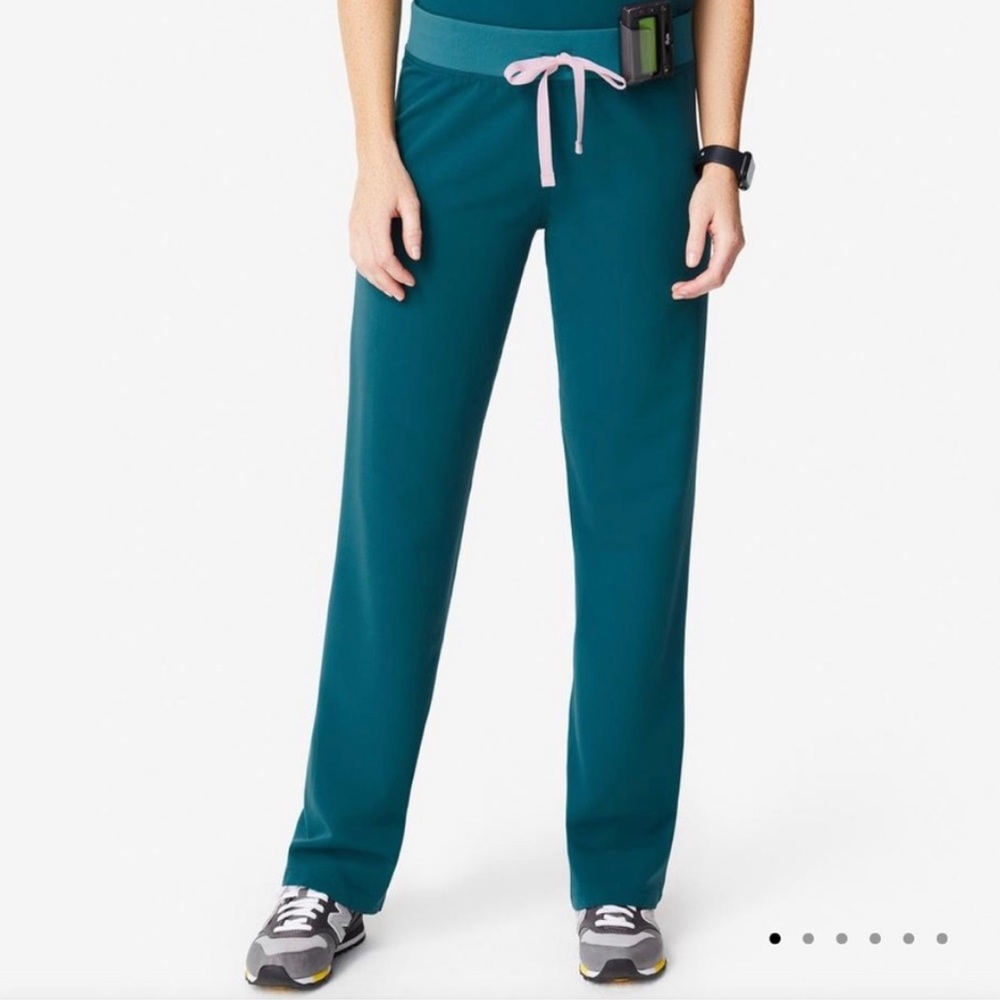 Figs Livingston Caribbean Blue Scrub Pants - Small